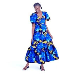 Christopher John Rogers Target Blue Floral Maxi